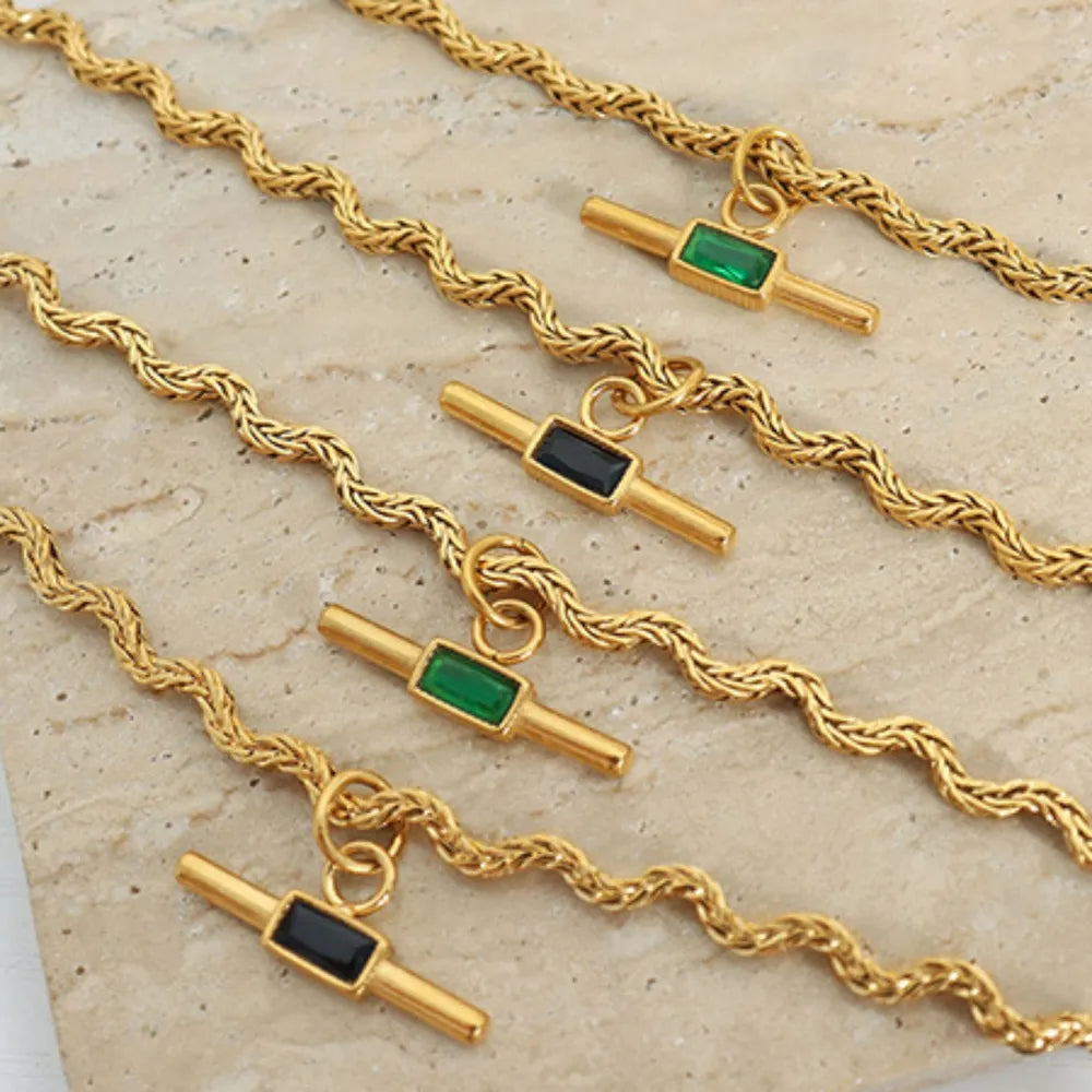Collier Verde — Doré, Vert & Noir