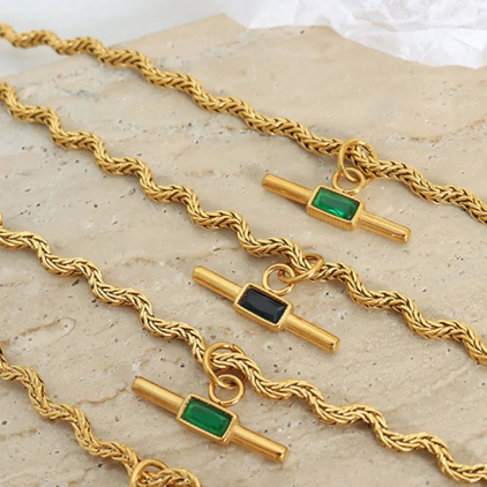 Collier Verde — Doré, Vert & Noir