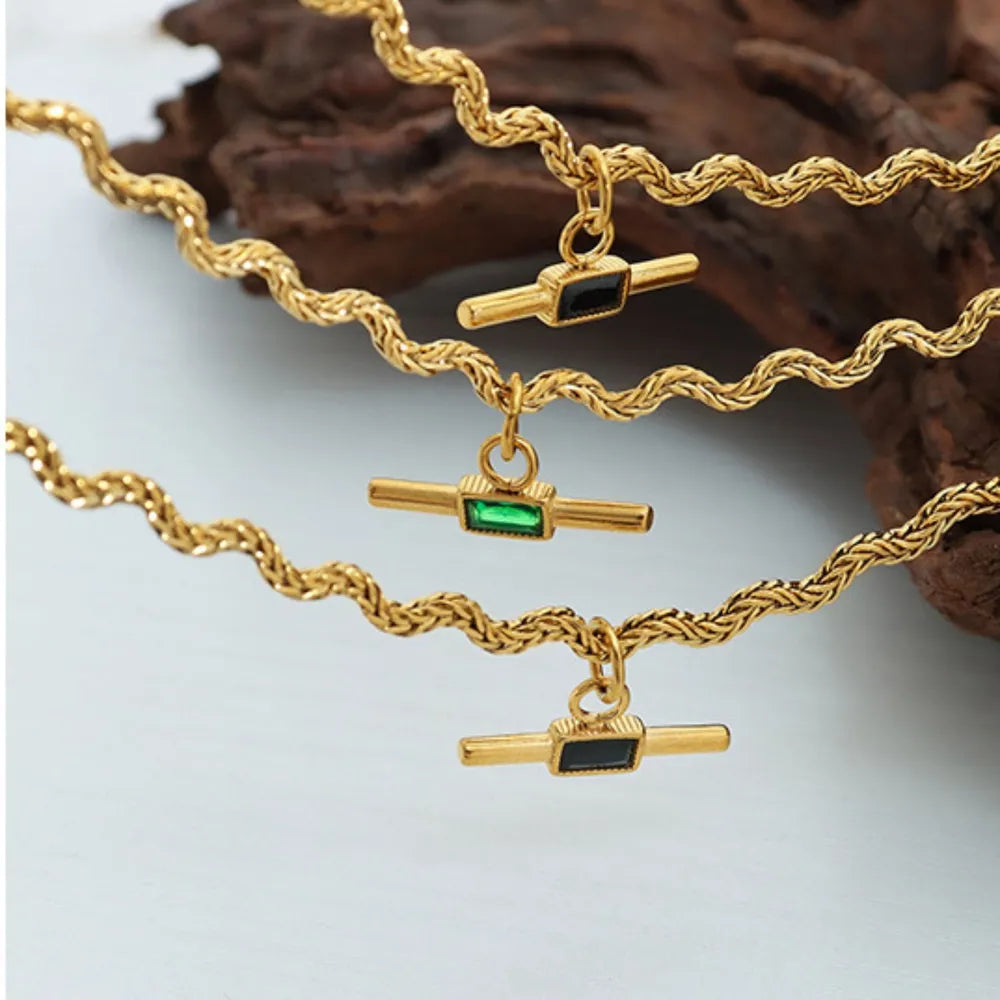 Collier Verde — Doré, Vert & Noir