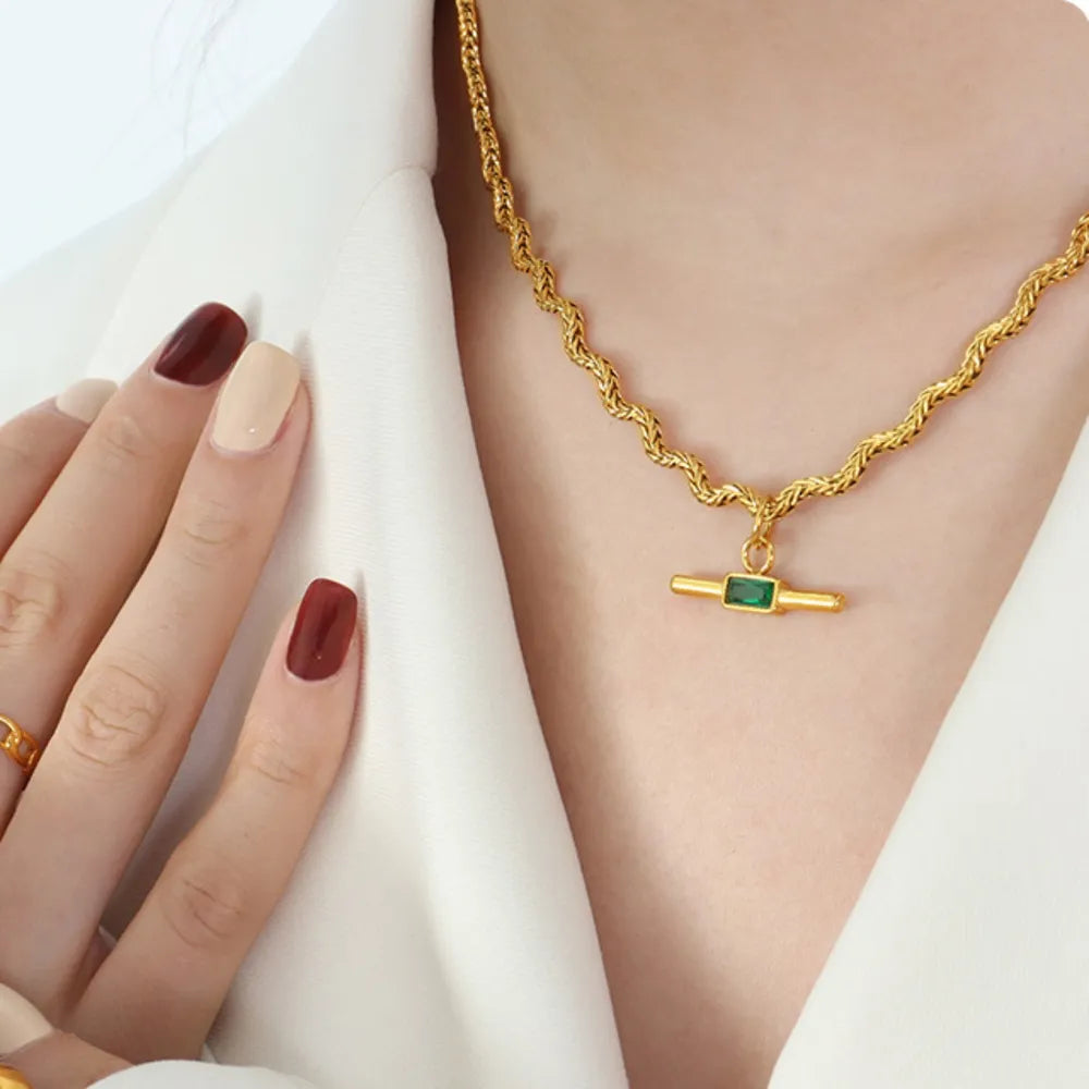 Collier Verde — Doré, Vert & Noir