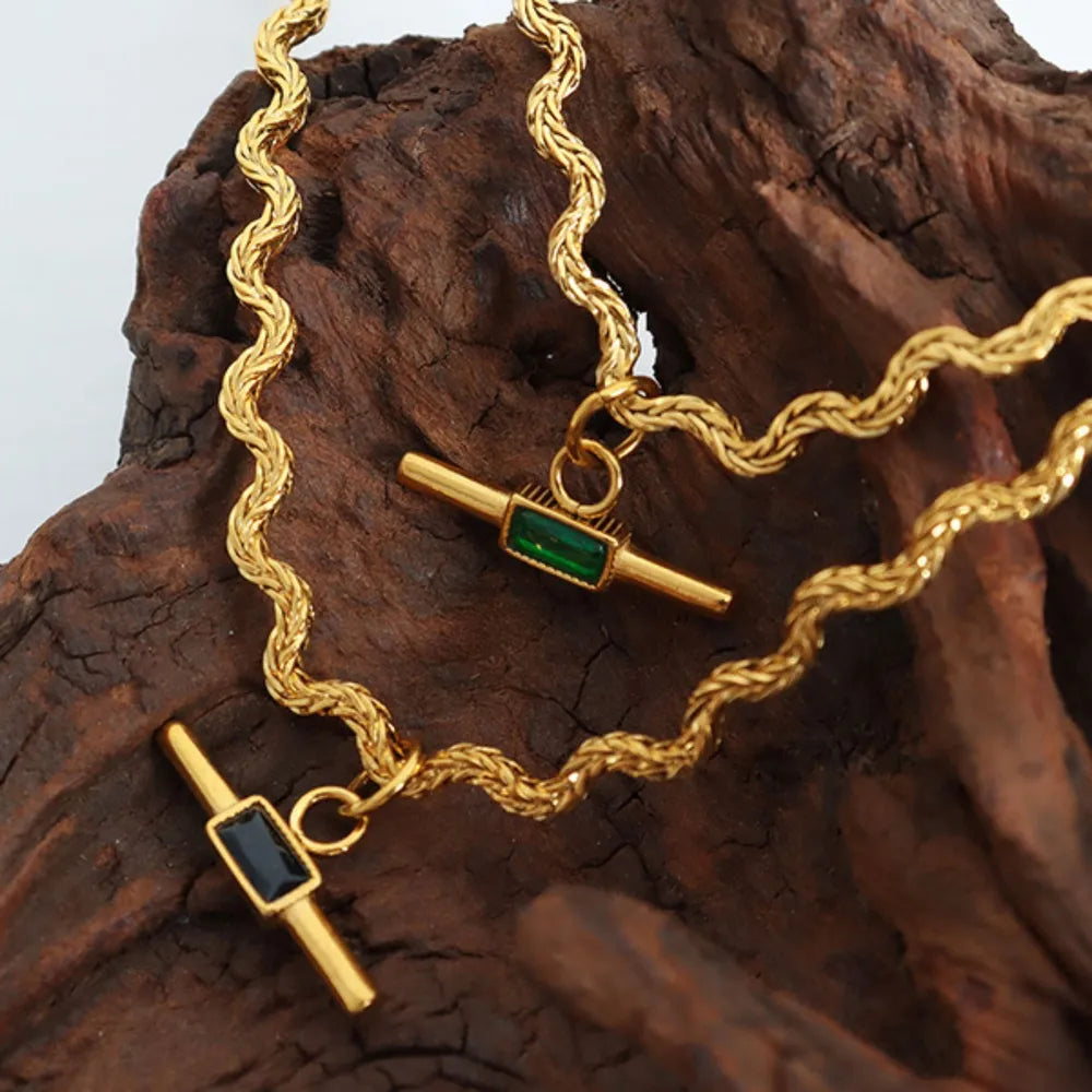 Collier Verde — Doré, Vert & Noir