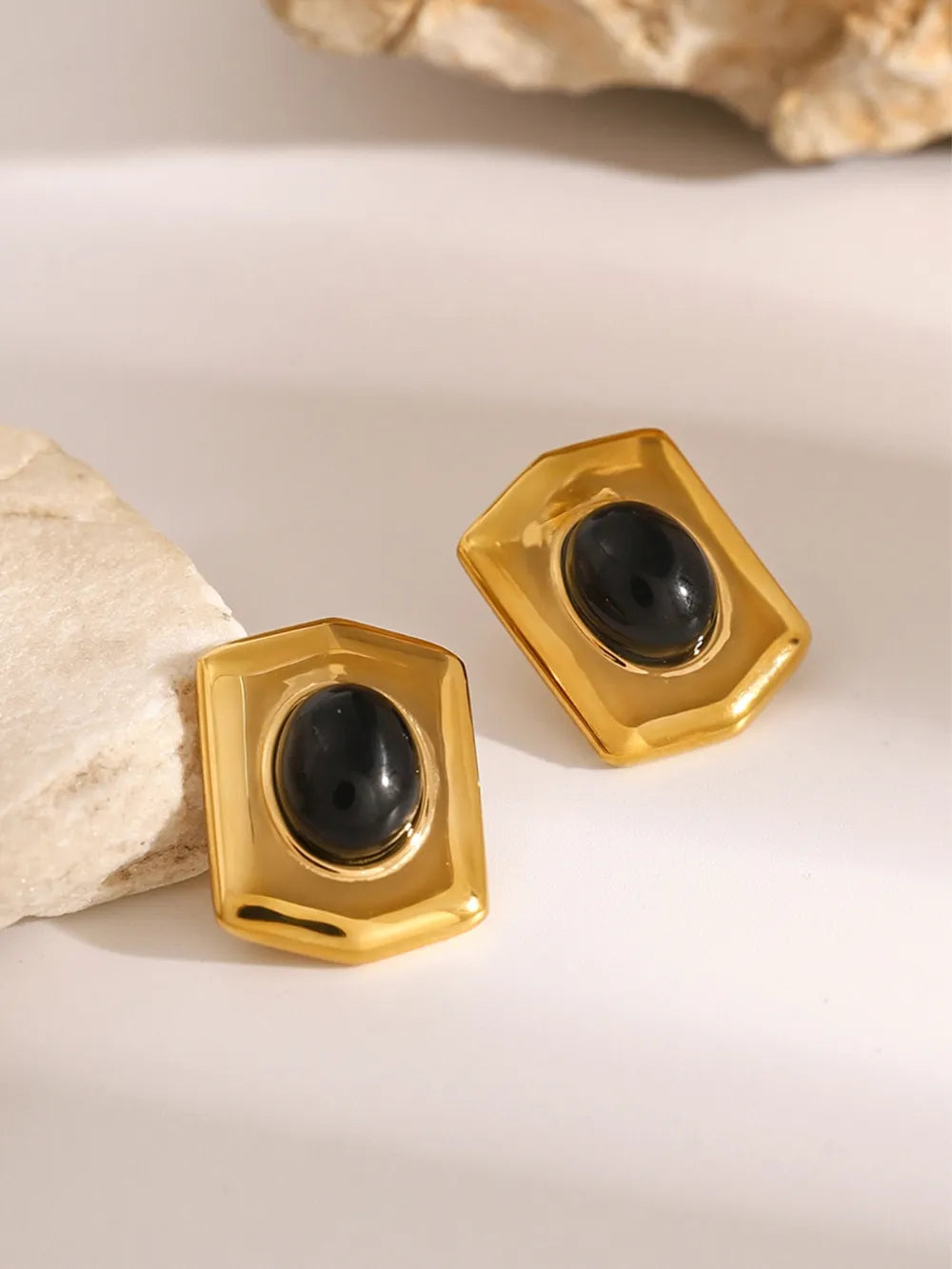 Boucles Obsidia — Noir & Doré