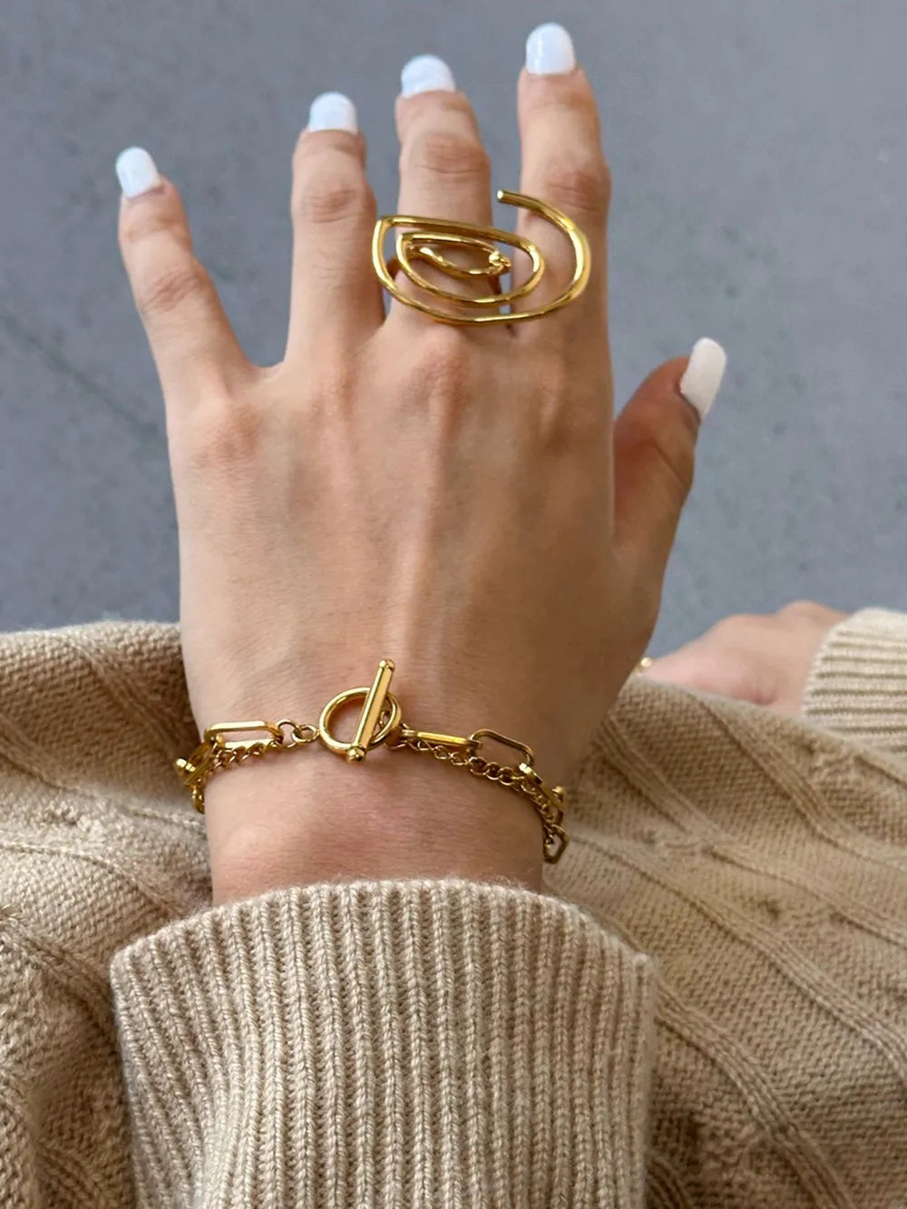 Bracelet Alba — Double Chaîne Dorée