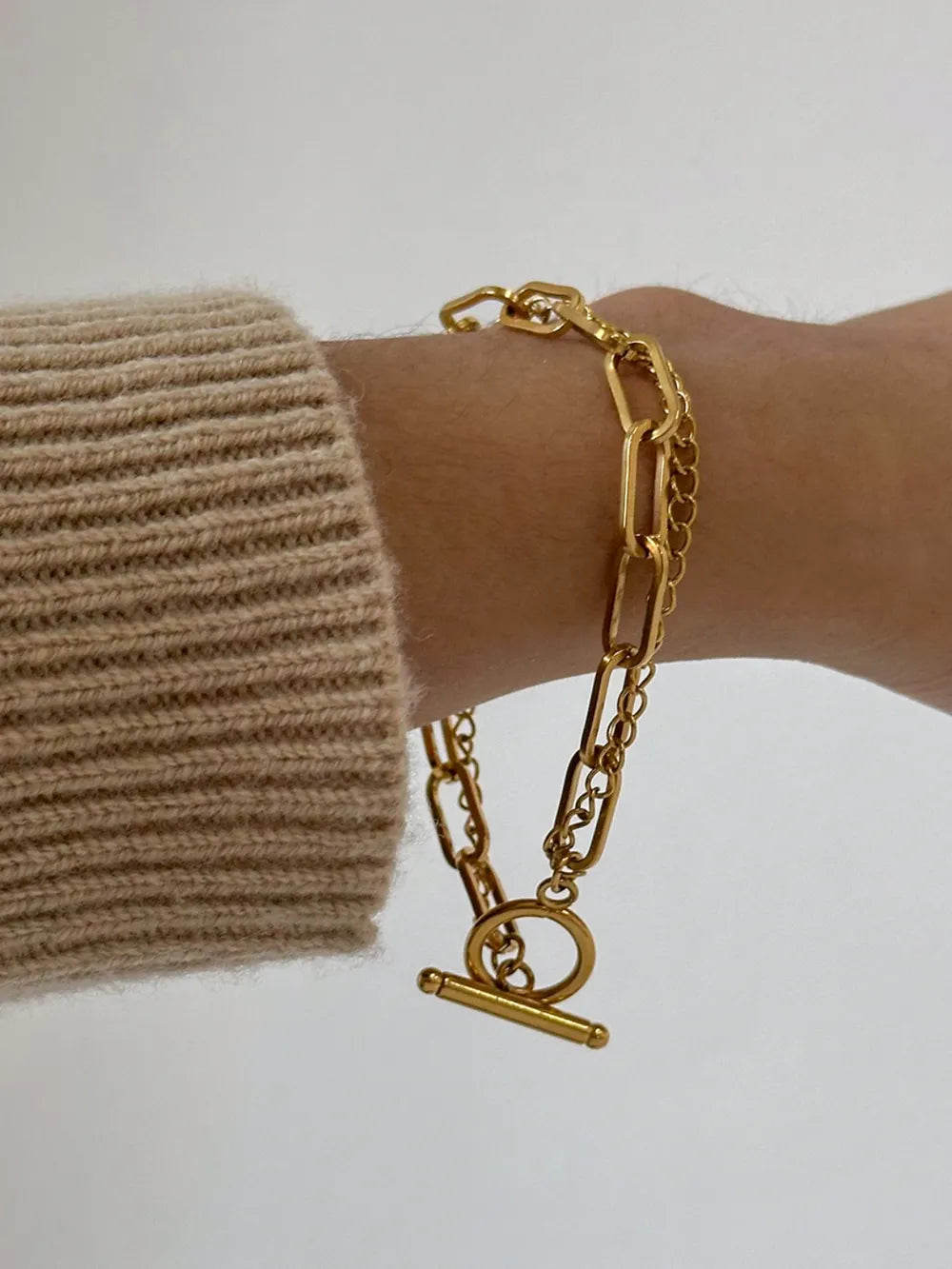 Bracelet Alba — Double Chaîne Dorée