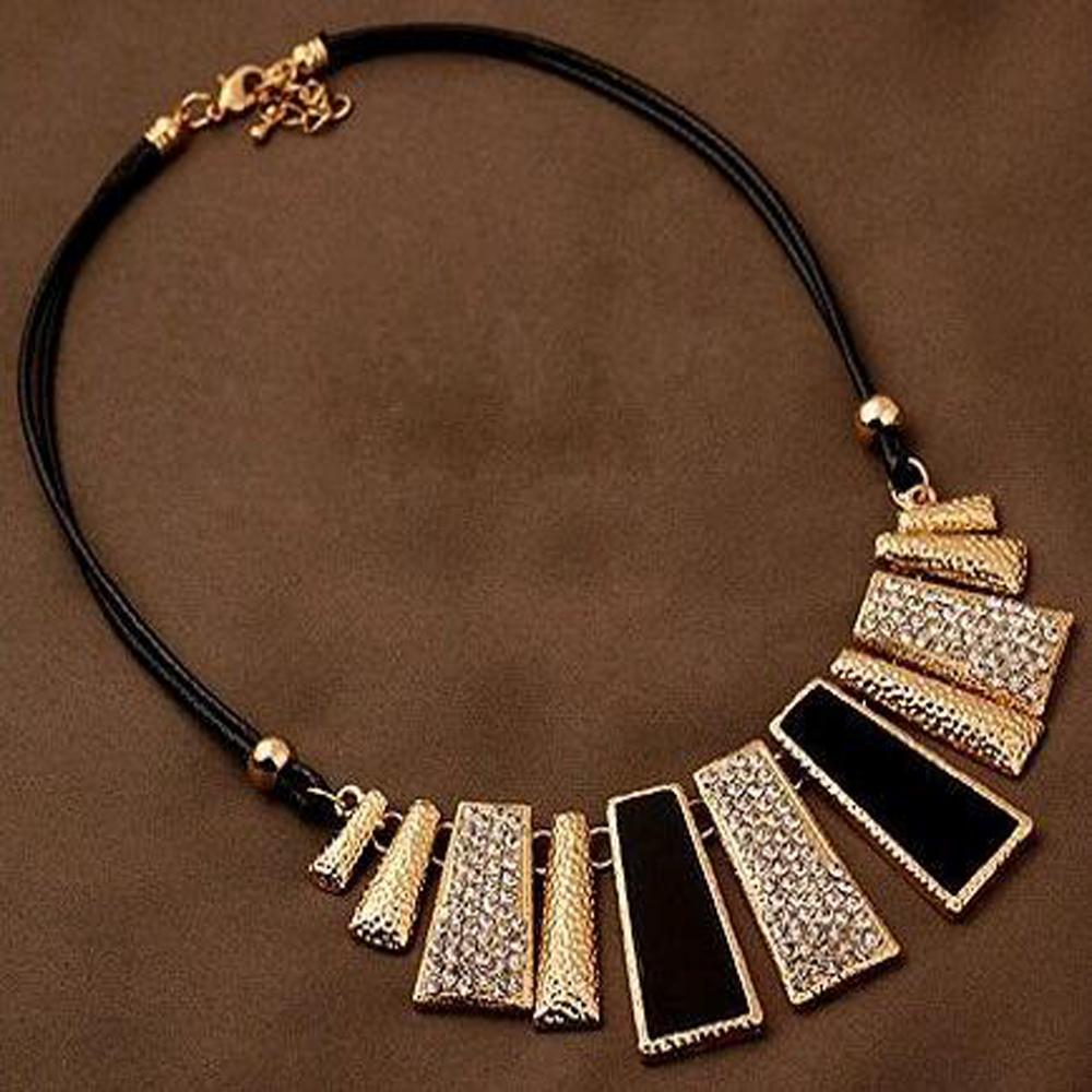 Collier Éclipse — Noir & Doré