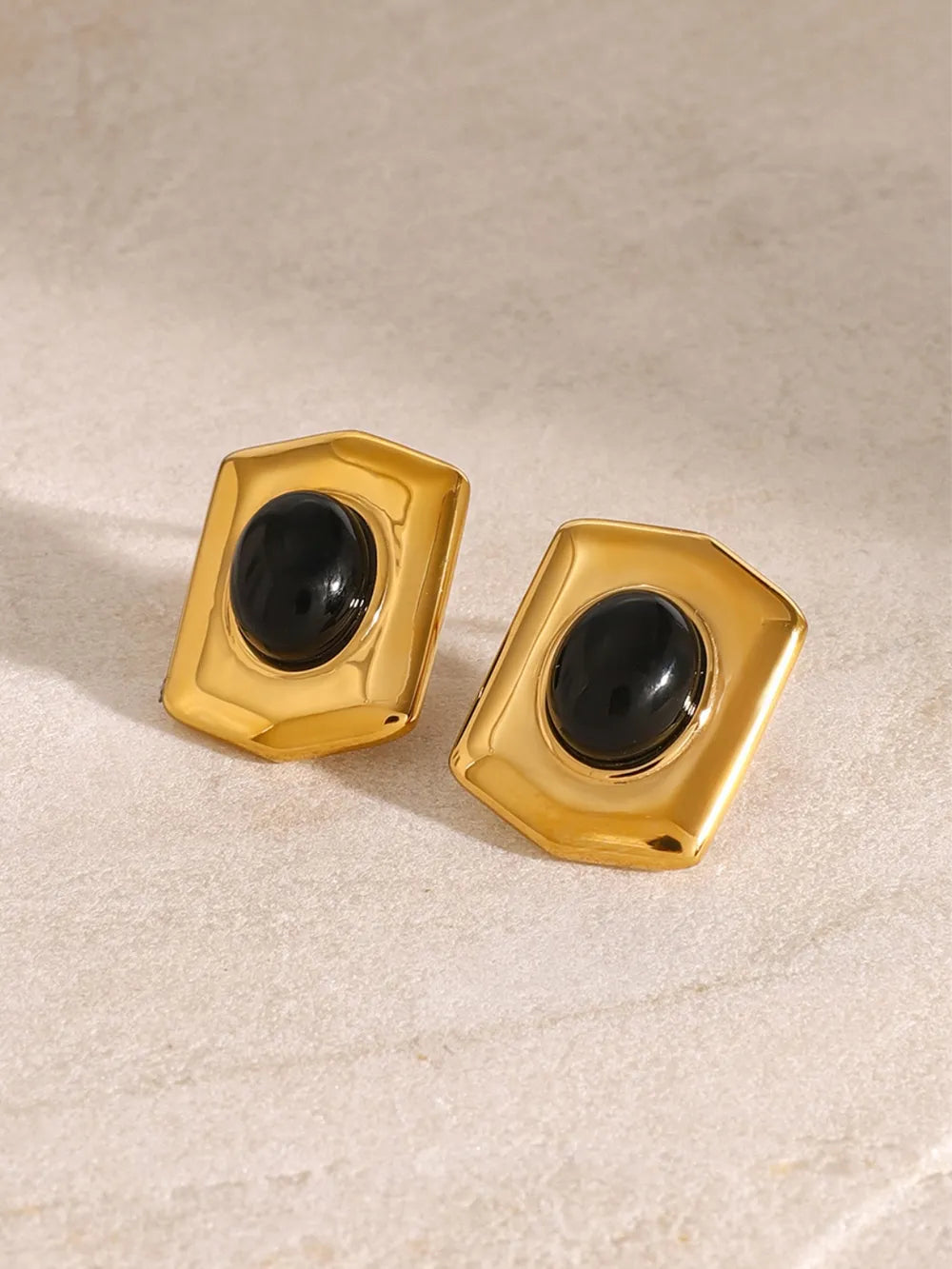 Boucles Obsidia — Noir & Doré