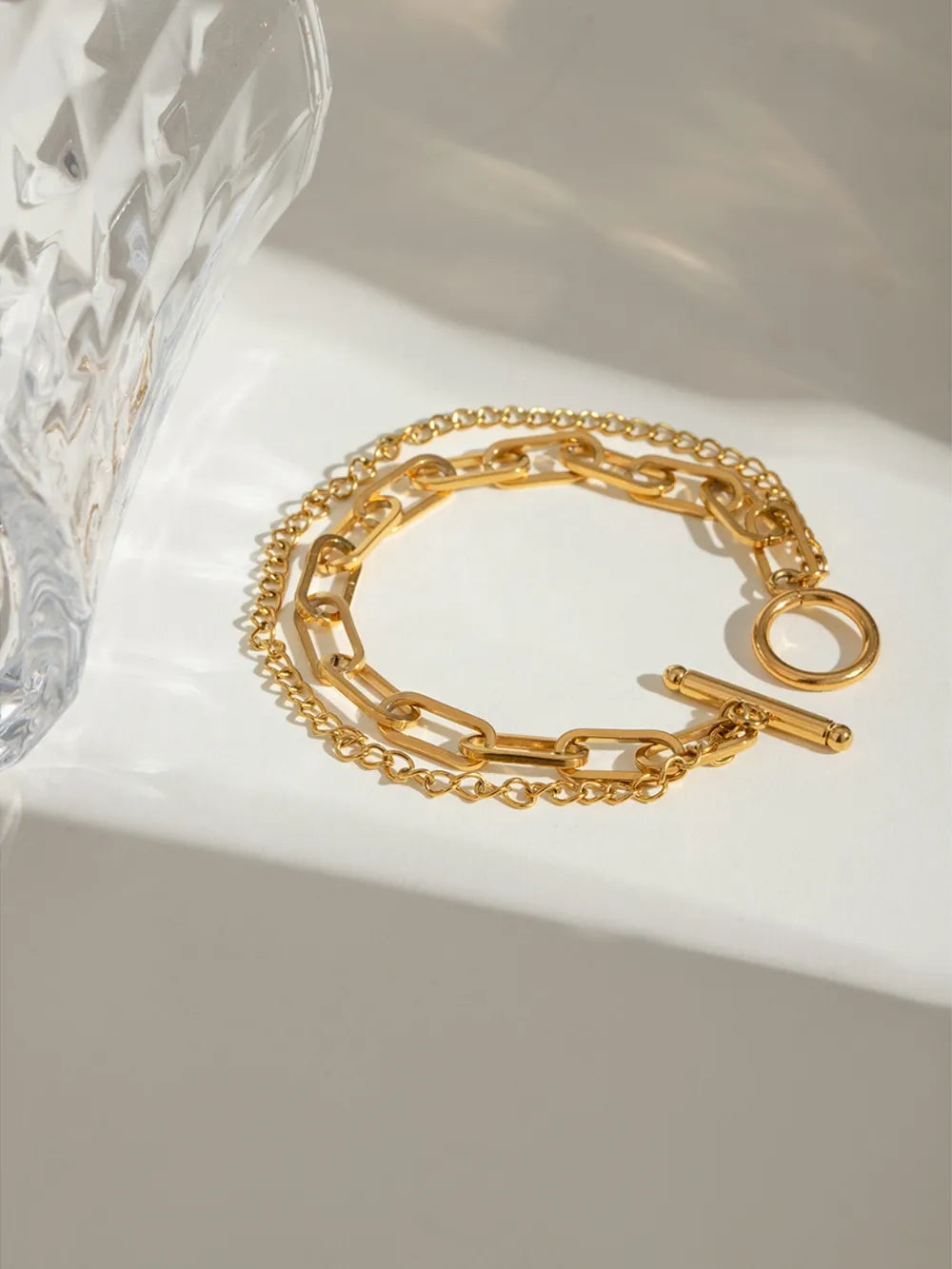 Bracelet Alba — Double Chaîne Dorée
